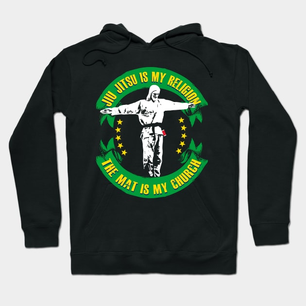 Jiu jitsu is My Religion - The Mat is My Church Hoodie by SaintandSinner